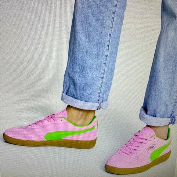 Palermo Pink And Green Womens Sneakers Puma Shoes Puma Palermo